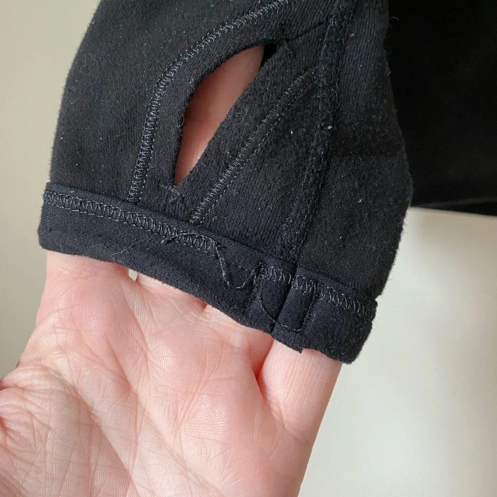 Lululemon Black and Grey Hooded Zip Up Workout Jacket
